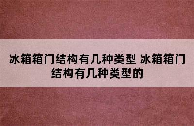 冰箱箱门结构有几种类型 冰箱箱门结构有几种类型的